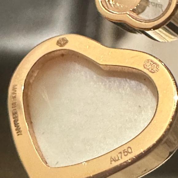 18K Chopard Happy Hearts Rose Gold Bangle Bracelet-10.5g - Picture 7 of 7